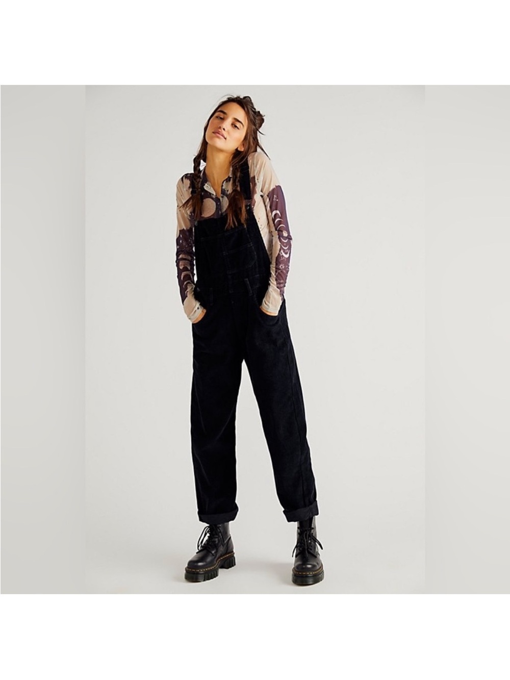 Free People Ziggy Corduroy Overalls Sz S